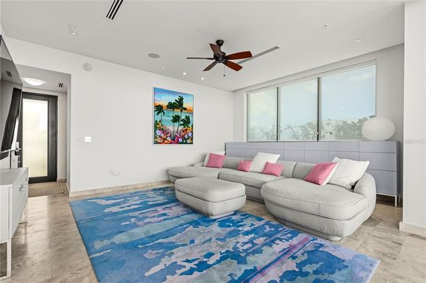 Interior, Living room, Recessed Lighting