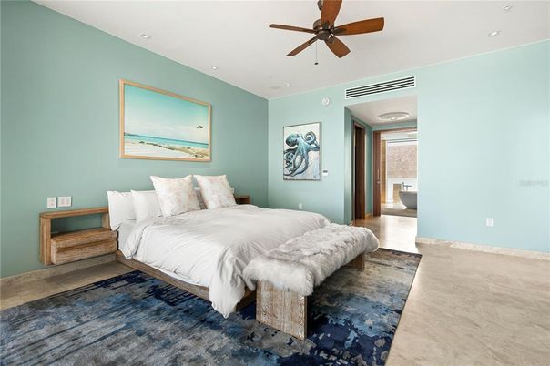Bedroom, Interior, Recessed Lighting
