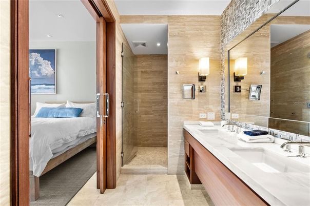 Bathroom, Bedroom, Dual Sink Vanities, Glass Shower, Interior, Recessed Lighting