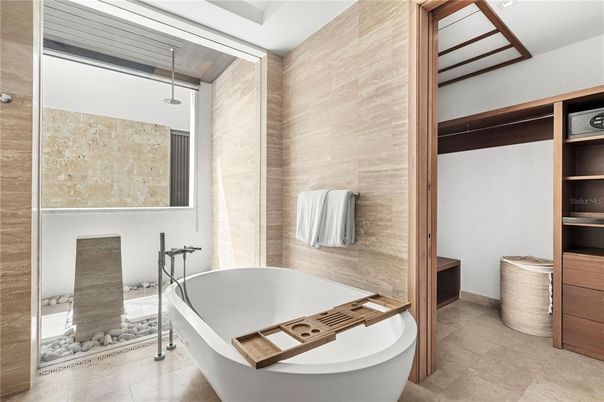 Bathroom, Free Standing Baths, Glass Shower, Interior