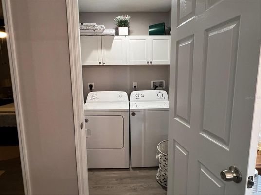 Interior, Utility Closets, Washer, Wood Texture Flooring