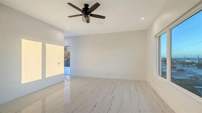 Empty room, Interior, Marble, Recessed Lighting, Water
