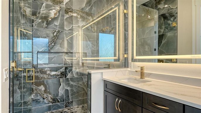 Bathroom, Glass Shower, Interior