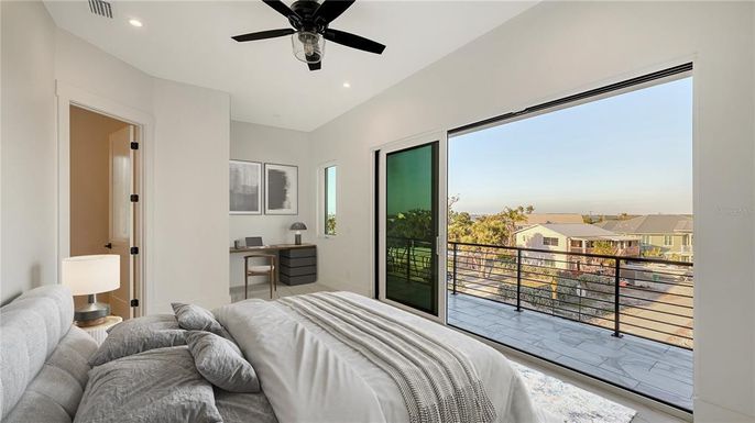 Bedroom, Interior, Recessed Lighting