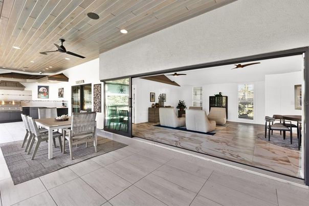 Dining room, Interior, Kitchen, Recessed Lighting, Wooden Ceilings