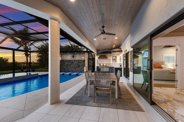 Glass Ceilings, Interior, Pool, Recessed Lighting, Sun Room, Wooden Ceilings