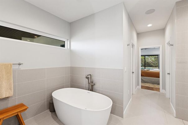 Bathroom, Free Standing Baths, Interior, Recessed Lighting