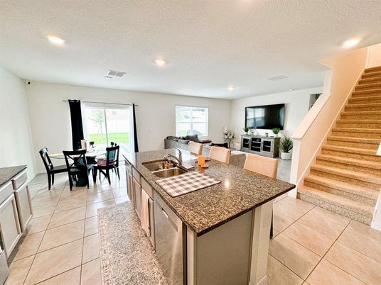 Dining room, Interior, Kitchen, Living room, Recessed Lighting