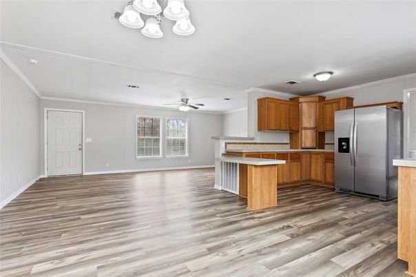 Interior, Kitchen, Wood Texture Flooring