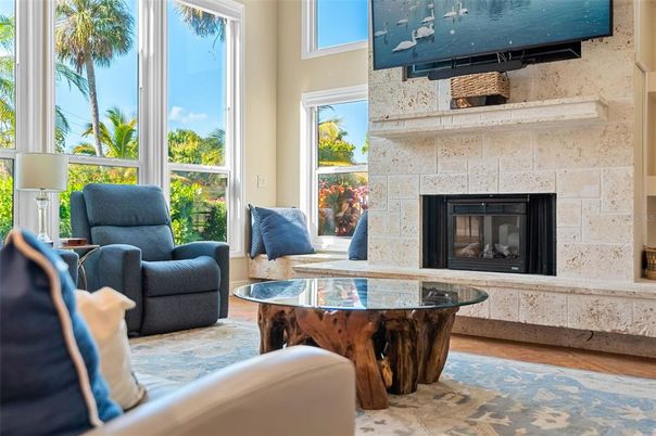 Fireplace, Interior, Living room, Stone Walls