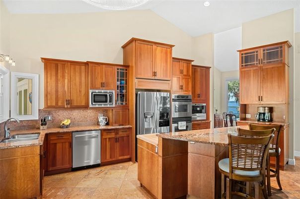 Interior, Kitchen, Recessed Lighting, Stainless Steel Appliances, Water