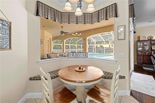 Dining room, Interior, Sun Room, Wood Texture Flooring