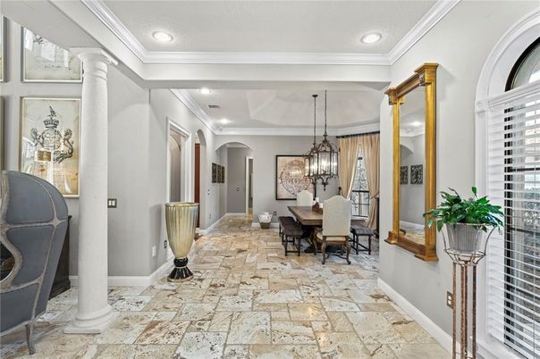 Chandelier, Dining room, Interior, Recessed Lighting