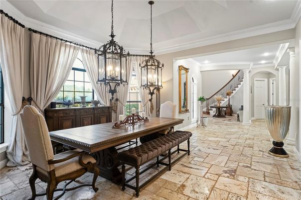 Dining room, Interior, Pendant Lights