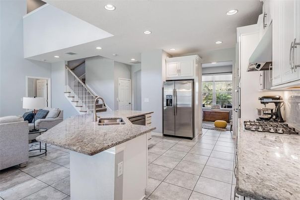 Interior, Kitchen, Living room, Recessed Lighting, Stainless Steel Appliances