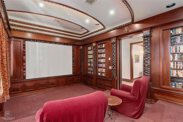 Interior, Projection Screen, Recessed Lighting, Theatre Room