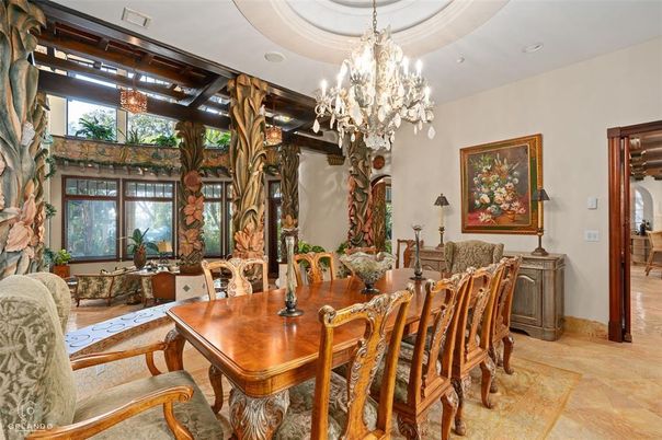 Chandelier, Dining room, Interior