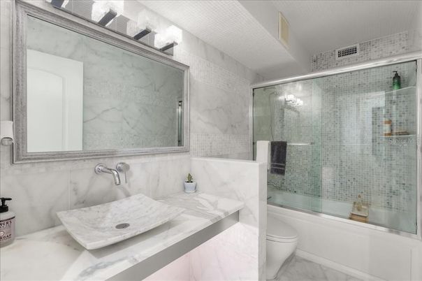 Bathroom, Glass Shower, Interior, Marble, Marble Walls