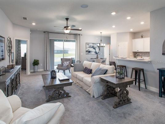 Chandelier, Dining room, Interior, Kitchen, Living room, Recessed Lighting