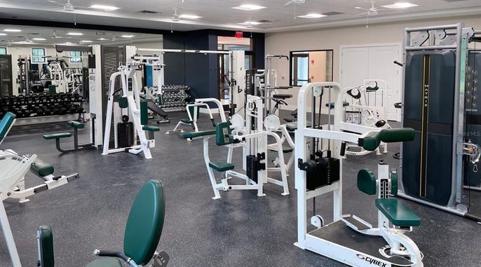 Fitness Equipment, Gym, Interior, Recessed Lighting