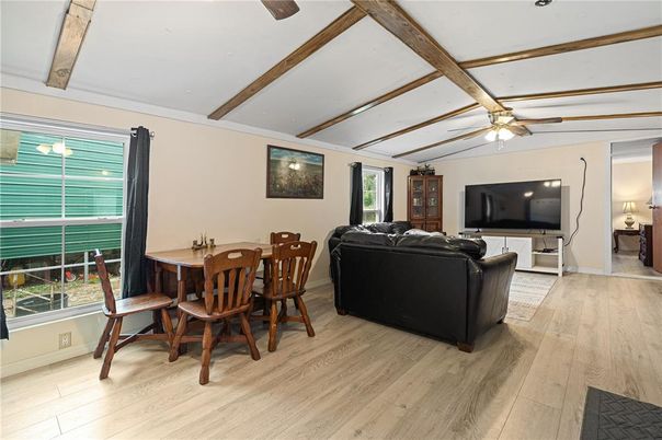 Dining room, Interior, Living room, Wooden Beams, Wood Texture Flooring