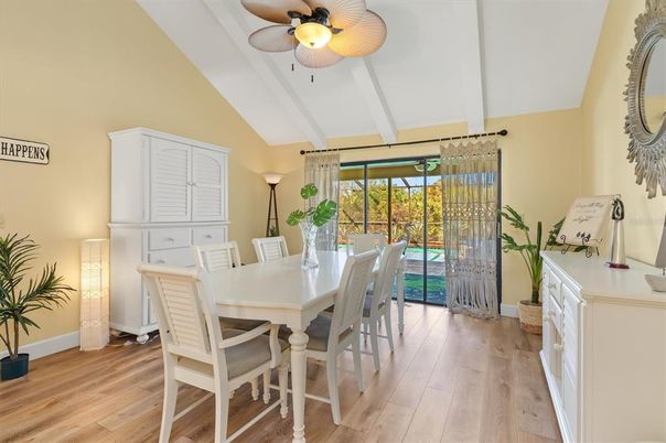 Dining room, Interior, Wood Texture Flooring