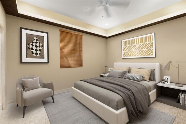 Bedroom, Interior, Recessed Lighting