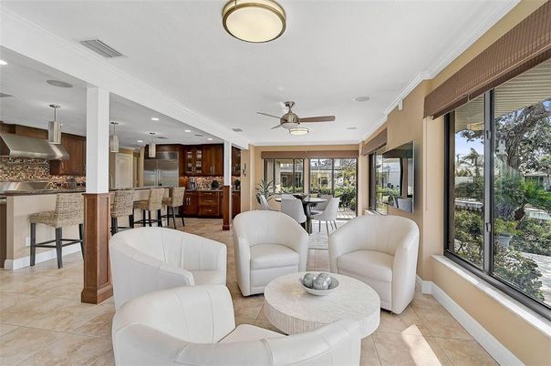 Dining room, Interior, Kitchen, Living room, Pendant Lights, Recessed Lighting, Stainless Steel Appliances
