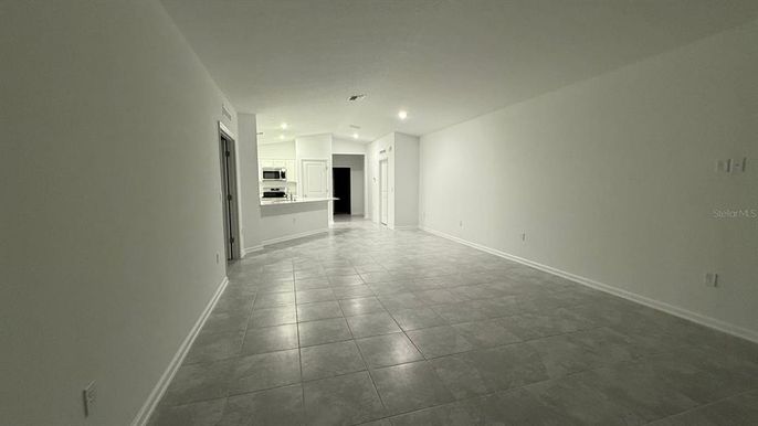 Empty room, Interior, Kitchen, Recessed Lighting