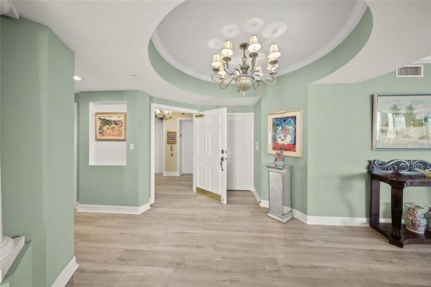 Chandelier, Interior, Recessed Lighting, Wood Texture Flooring