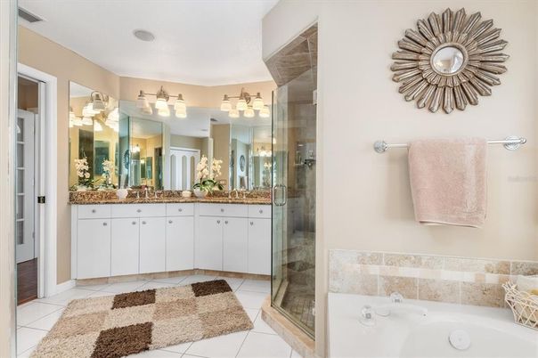 Bathroom, Dual Sink Vanities, Glass Shower, Interior