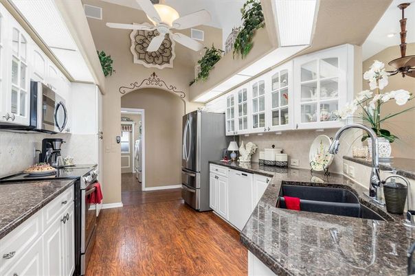 Interior, Kitchen, Wood Texture Flooring