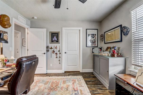 Billiard Table, Fireplace, Game Room, Interior, Recessed Lighting, Wood Texture Flooring