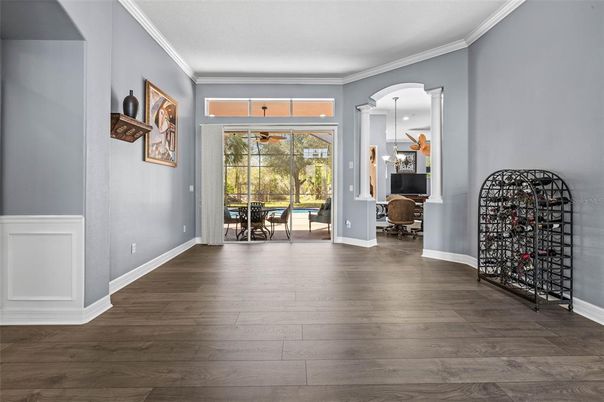 Interior, Pendant Lights, Wood Texture Flooring
