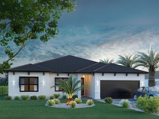 Attached, Exterior, Facade, Ranch