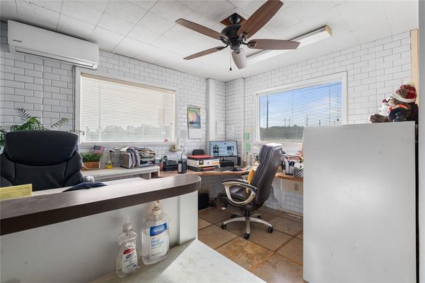Home Office, Interior, Stone Walls