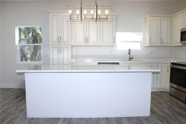 Chandelier, Interior, Kitchen, Wood Texture Flooring