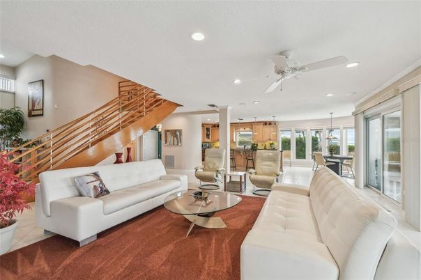 Dining room, Interior, Kitchen, Living room, Pendant Lights, Recessed Lighting