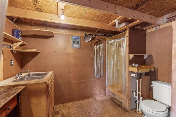 Bathroom, Interior, Wooden Beams, Wooden Ceilings