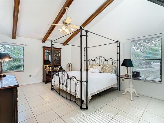 Bedroom, Interior, Wooden Beams