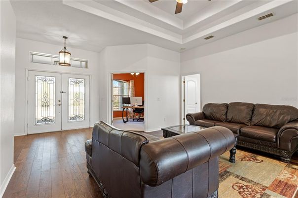 Dining room, Interior, Living room, Pendant Lights, Wood Texture Flooring