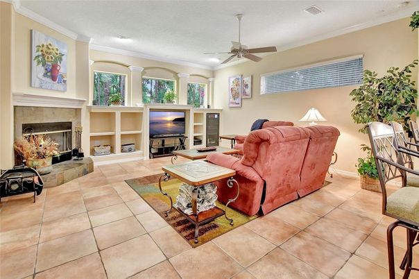 Fireplace, Interior, Living room, Recessed Lighting