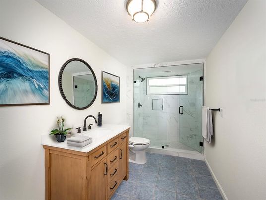 Bathroom, Glass Shower, Interior, Marble Walls