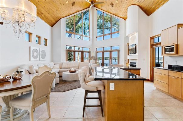 Chandelier, Dining room, Interior, Kitchen, Living room, Wooden Beams, Wooden Ceilings