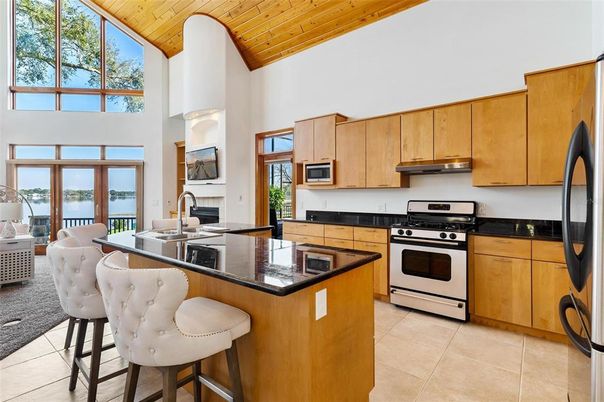 Interior, Kitchen, Stainless Steel Appliances, Wooden Ceilings