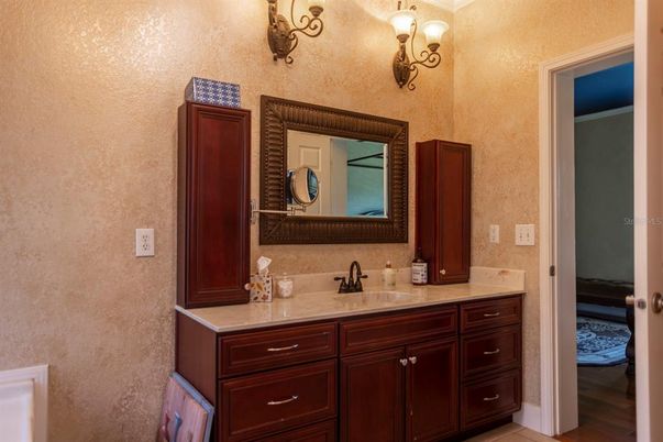 Bathroom, Dual Sink Vanities, Interior, Wood Texture Flooring