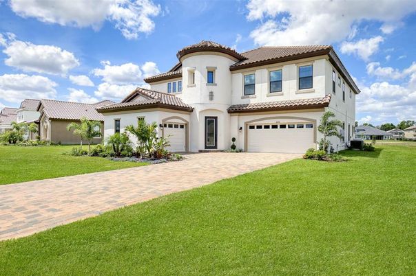 Attached, Backyard, Exterior, Facade, Mediterranean