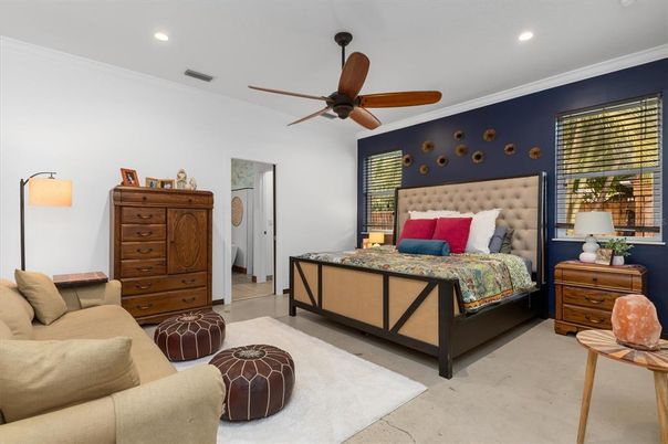 Bedroom, Interior, Recessed Lighting