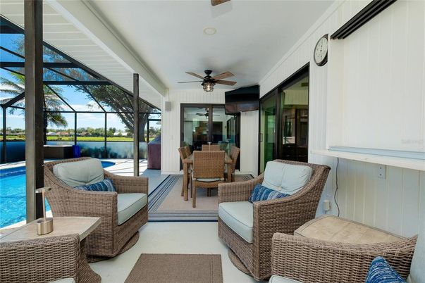 Dining room, Glass Ceilings, Interior, Living room, Pool, Sun Room, Water