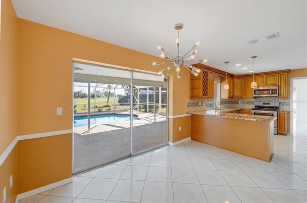 Interior, Kitchen, Pendant Lights, Recessed Lighting, Stainless Steel Appliances